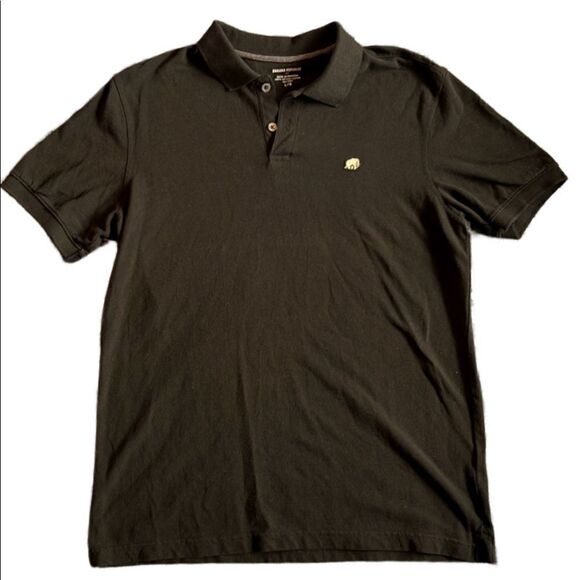 Banana Republic Men’s Large Black Elephant Logo Polo Shirt - Picture 1 of 7